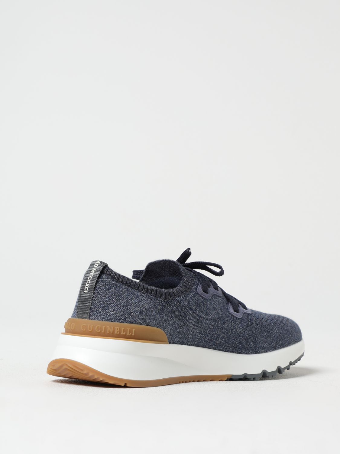 BRUNELLO CUCINELLI BASKETS: Baskets homme Brunello Cucinelli, Bleu - Img 3