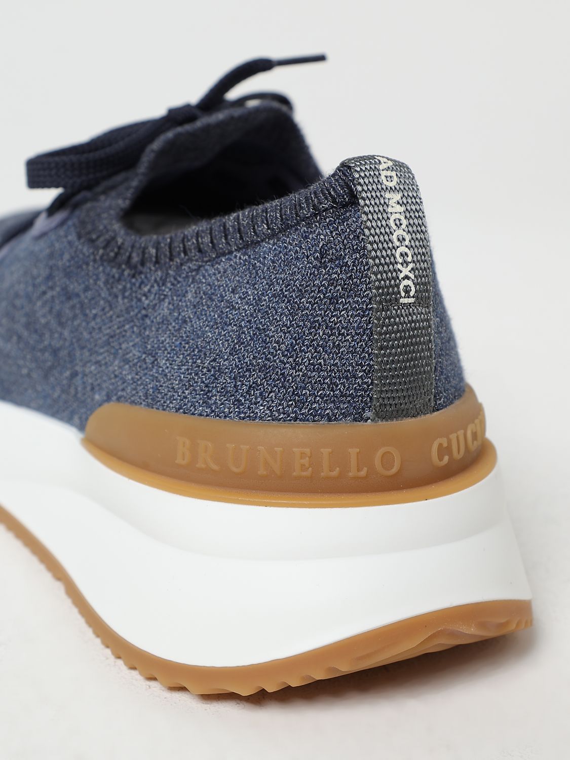 BRUNELLO CUCINELLI BASKETS: Baskets homme Brunello Cucinelli, Bleu - Img 4