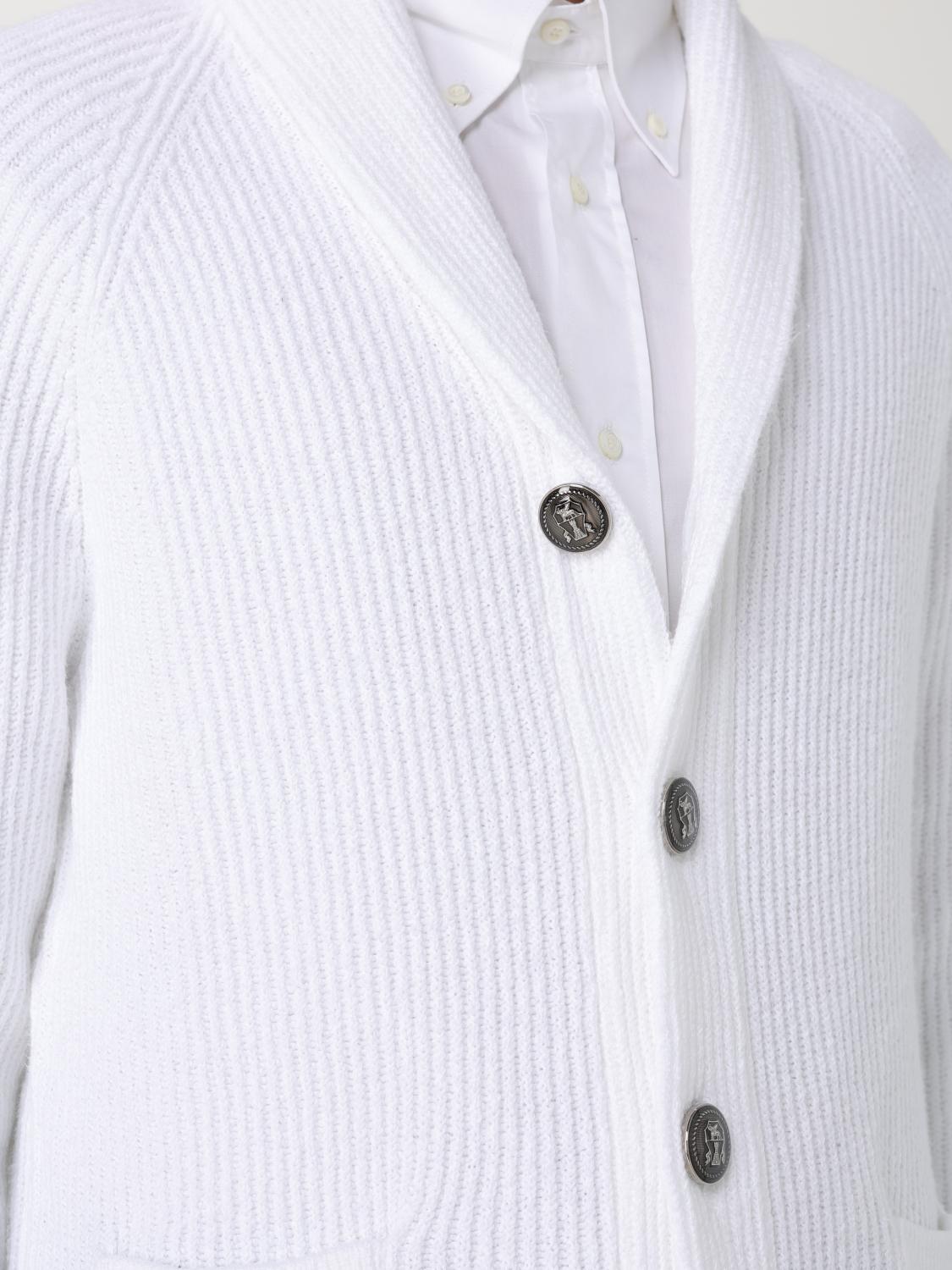 BRUNELLO CUCINELLI CARDIGAN: Sweater men Brunello Cucinelli, White - Img 5