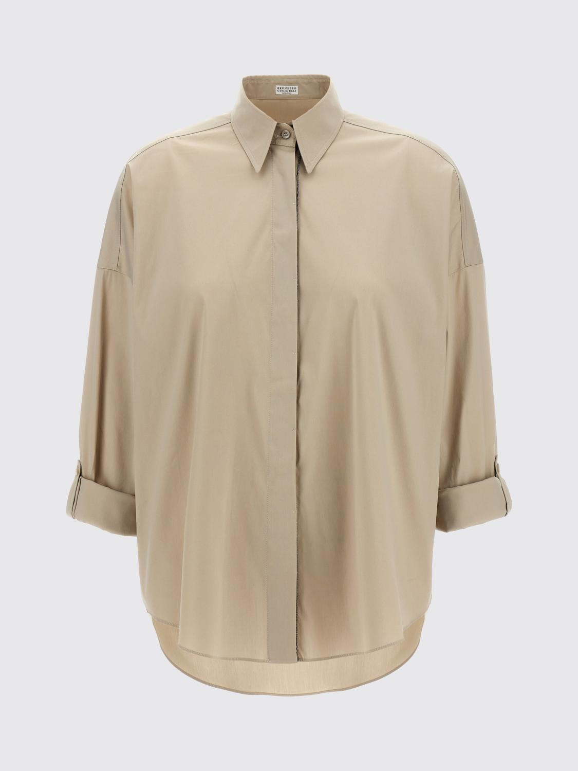 BRUNELLO CUCINELLI CAMISA: Camisa mujer Brunello Cucinelli, Beige - Img 1