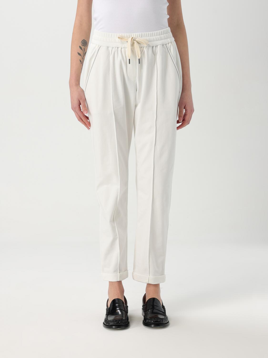 BRUNELLO CUCINELLI PANTS: Pants woman Brunello Cucinelli, Natural - Img 1