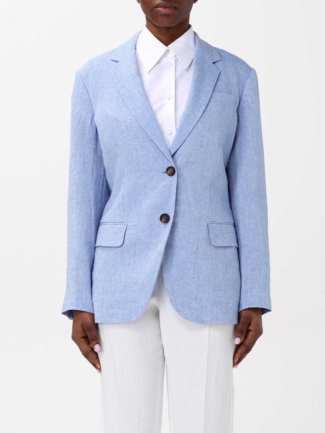 BRUNELLO CUCINELLI BLAZER: Blazer woman Brunello Cucinelli, Blue - Img 1