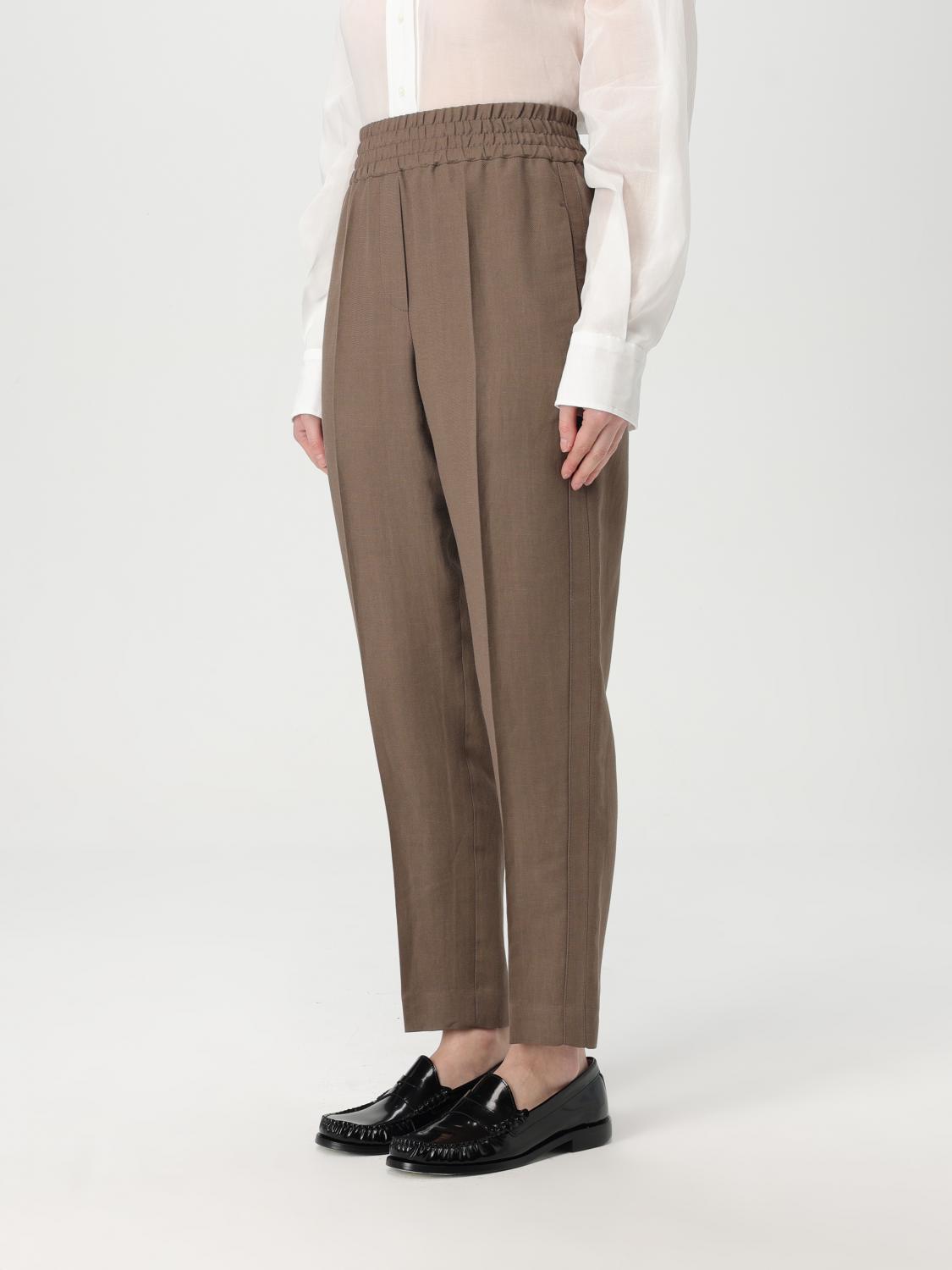 BRUNELLO CUCINELLI PANTS: Pants woman Brunello Cucinelli, Brown - Img 4