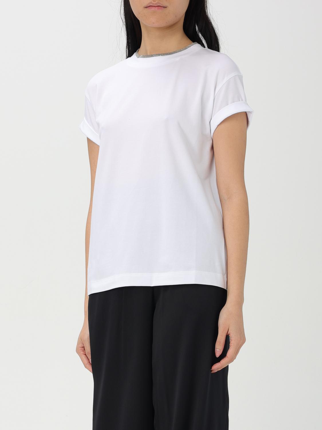 BRUNELLO CUCINELLI T-SHIRT: T-shirt woman Brunello Cucinelli, White - Img 4