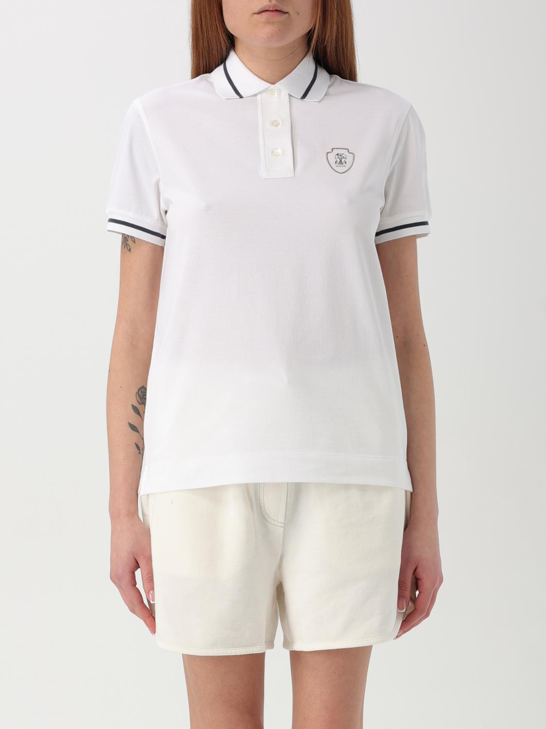 BRUNELLO CUCINELLI POLO SHIRT: T-shirt woman Brunello Cucinelli, White - Img 1