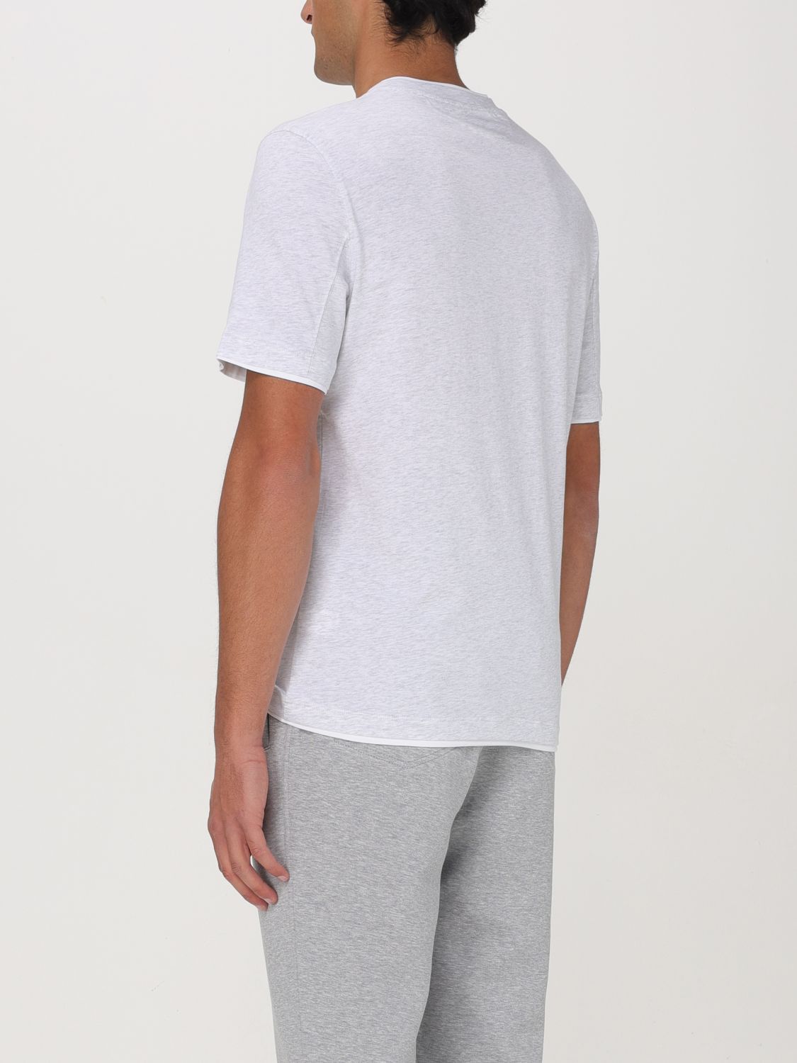 BRUNELLO CUCINELLI T-SHIRT: T-shirt herren Brunello Cucinelli, Grau - Img 3