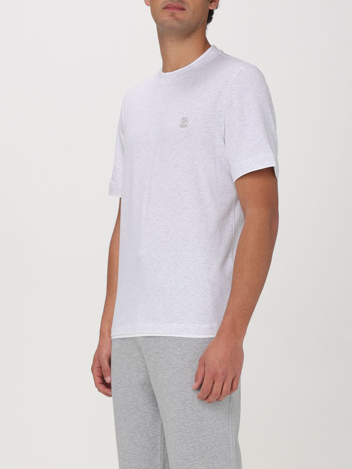 BRUNELLO CUCINELLI T-SHIRT: T-shirt herren Brunello Cucinelli, Grau - Img 4