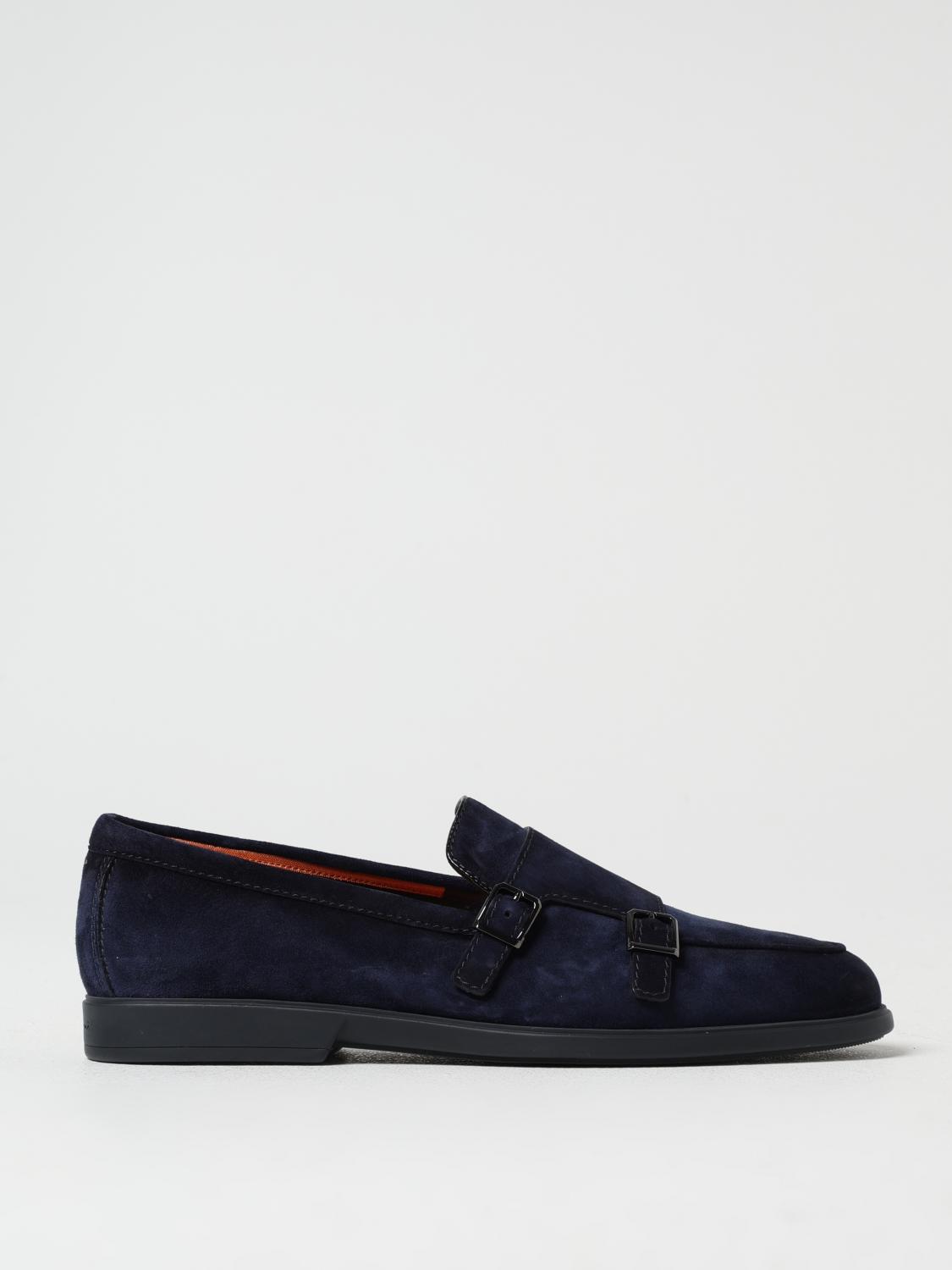 SANTONI BROGUE SHOES: Loafers men Santoni, Blue - Img 1