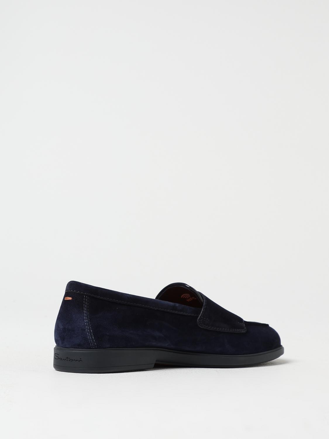 SANTONI BROGUE SHOES: Loafers men Santoni, Blue - Img 3