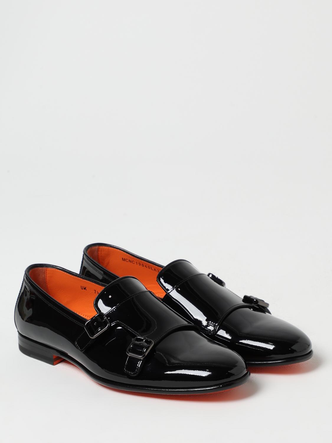 SANTONI BROGUE SHOES: Loafers men Santoni, Black - Img 2