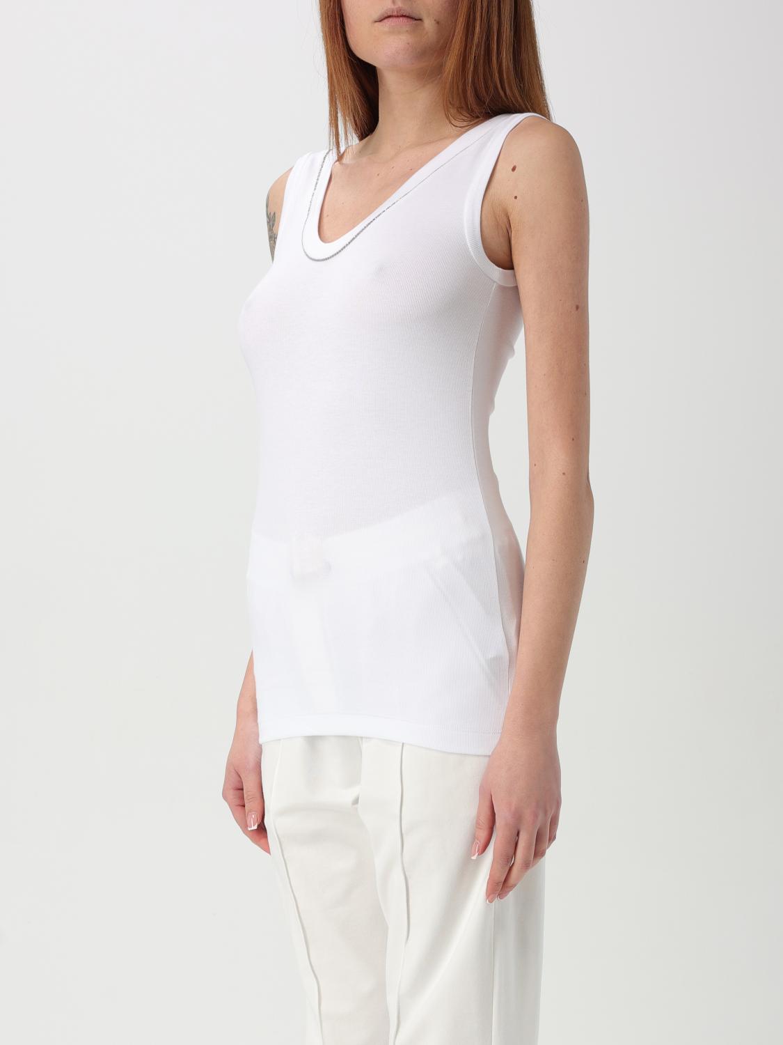 BRUNELLO CUCINELLI TOP E BLUSE: Top e bluse donna Brunello Cucinelli, Bianco - Img 4