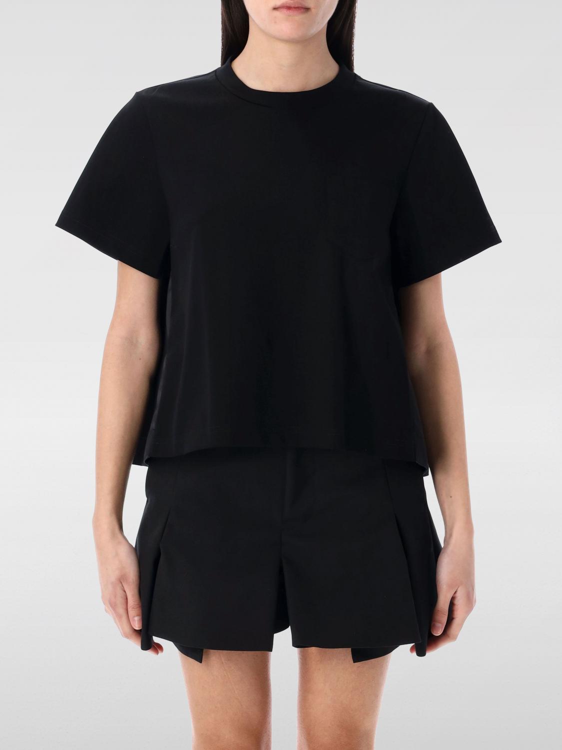 SACAI CAMISETA: Camiseta mujer Sacai, Negro - Img 1