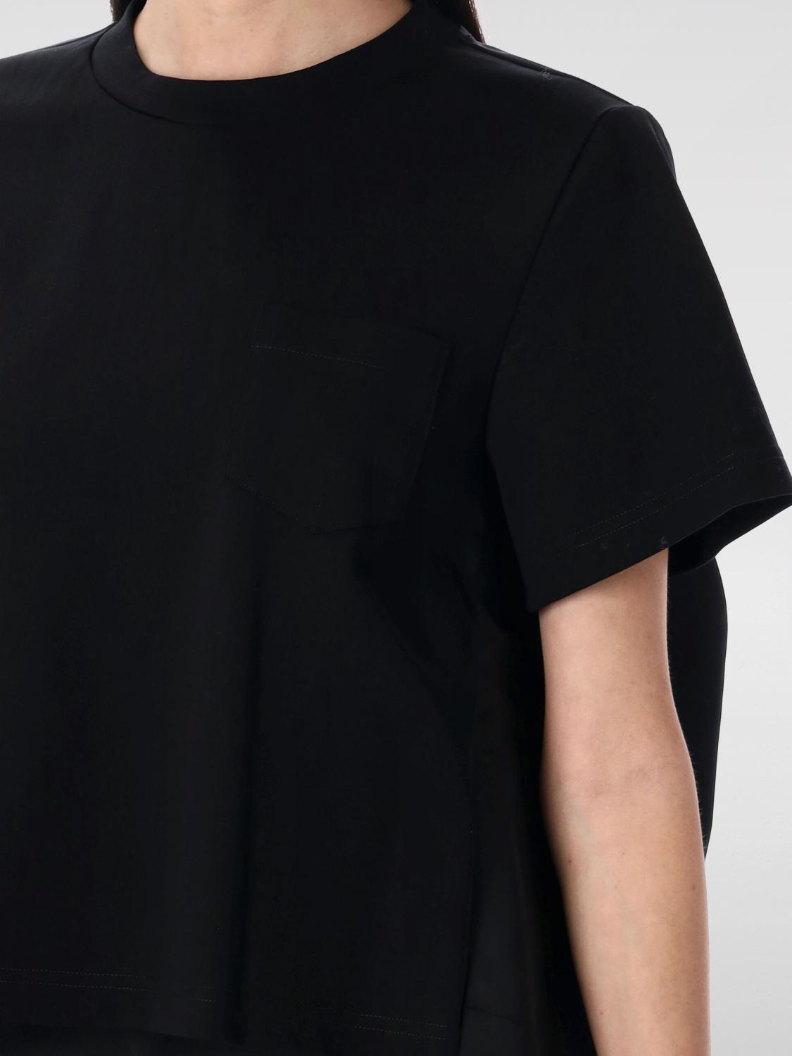 SACAI CAMISETA: Camiseta mujer Sacai, Negro - Img 3