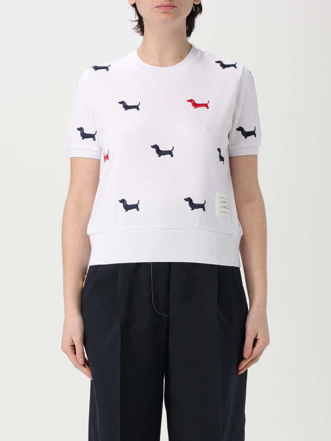 THOM BROWNE T-SHIRT: T-shirt woman Thom Browne, White - Img 1