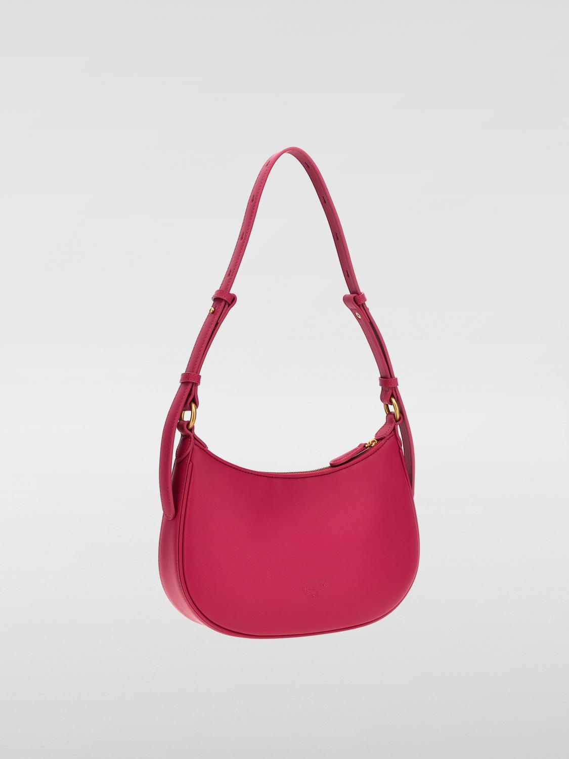 PINKO BORSA A SPALLA: Borsa Hobo Pinko in pelle , Fuxia - Img 2