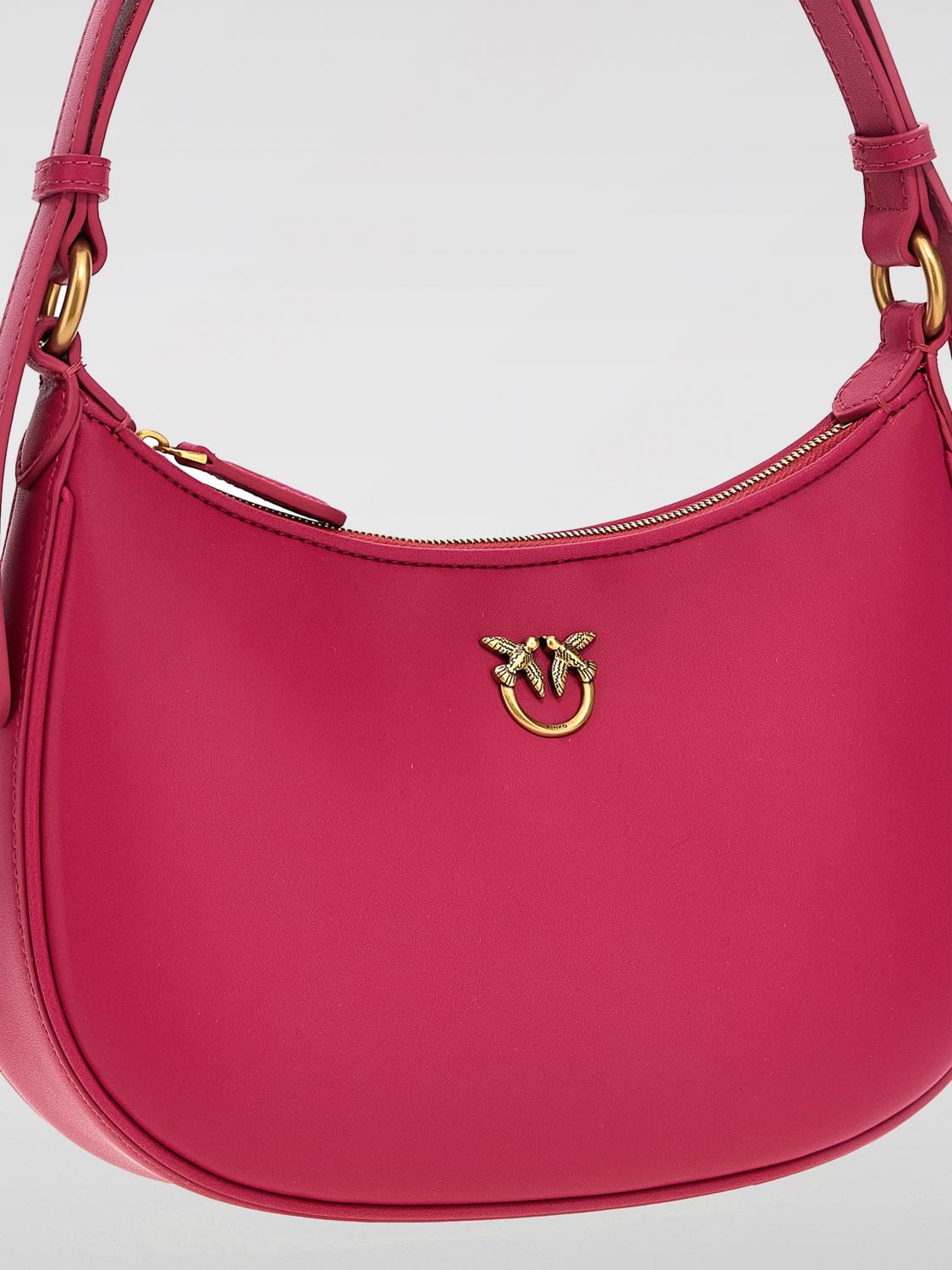 PINKO BORSA A SPALLA: Borsa Hobo Pinko in pelle , Fuxia - Img 3