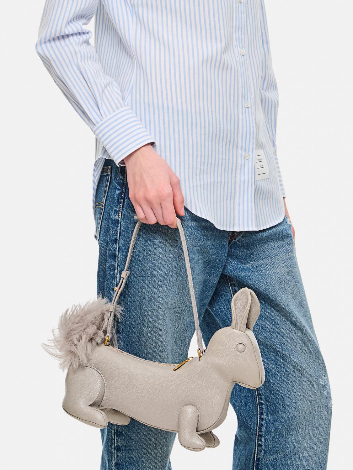 THOM BROWNE SCHULTERTASCHE: Handtasche damen Thom Browne, Grau - Img 2