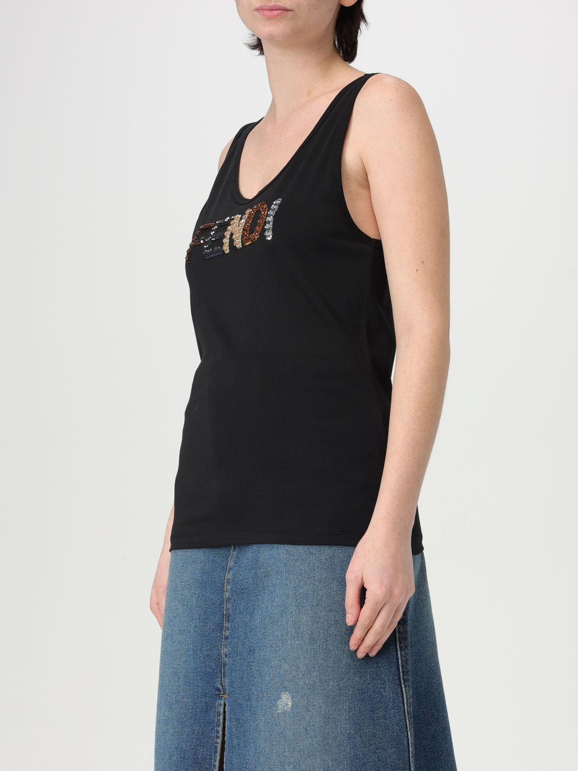 FENDI TOP: Top woman Fendi, Black - Img 3