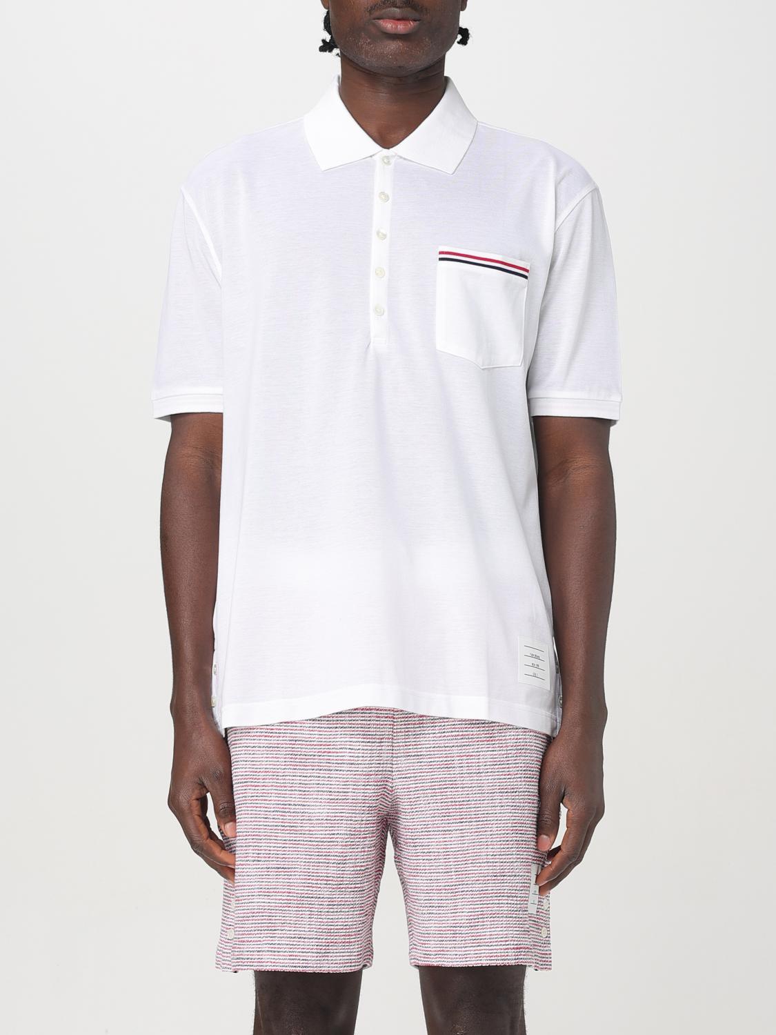 THOM BROWNE POLO SHIRT: Polo shirt men Thom Browne, White - Img 1