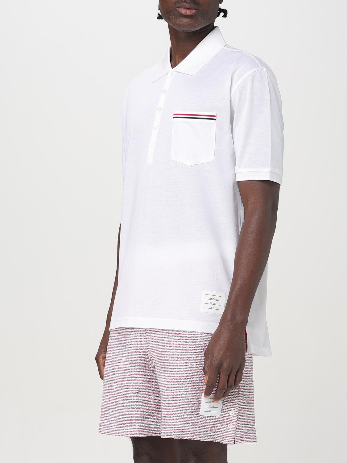 THOM BROWNE POLO SHIRT: Polo shirt men Thom Browne, White - Img 4