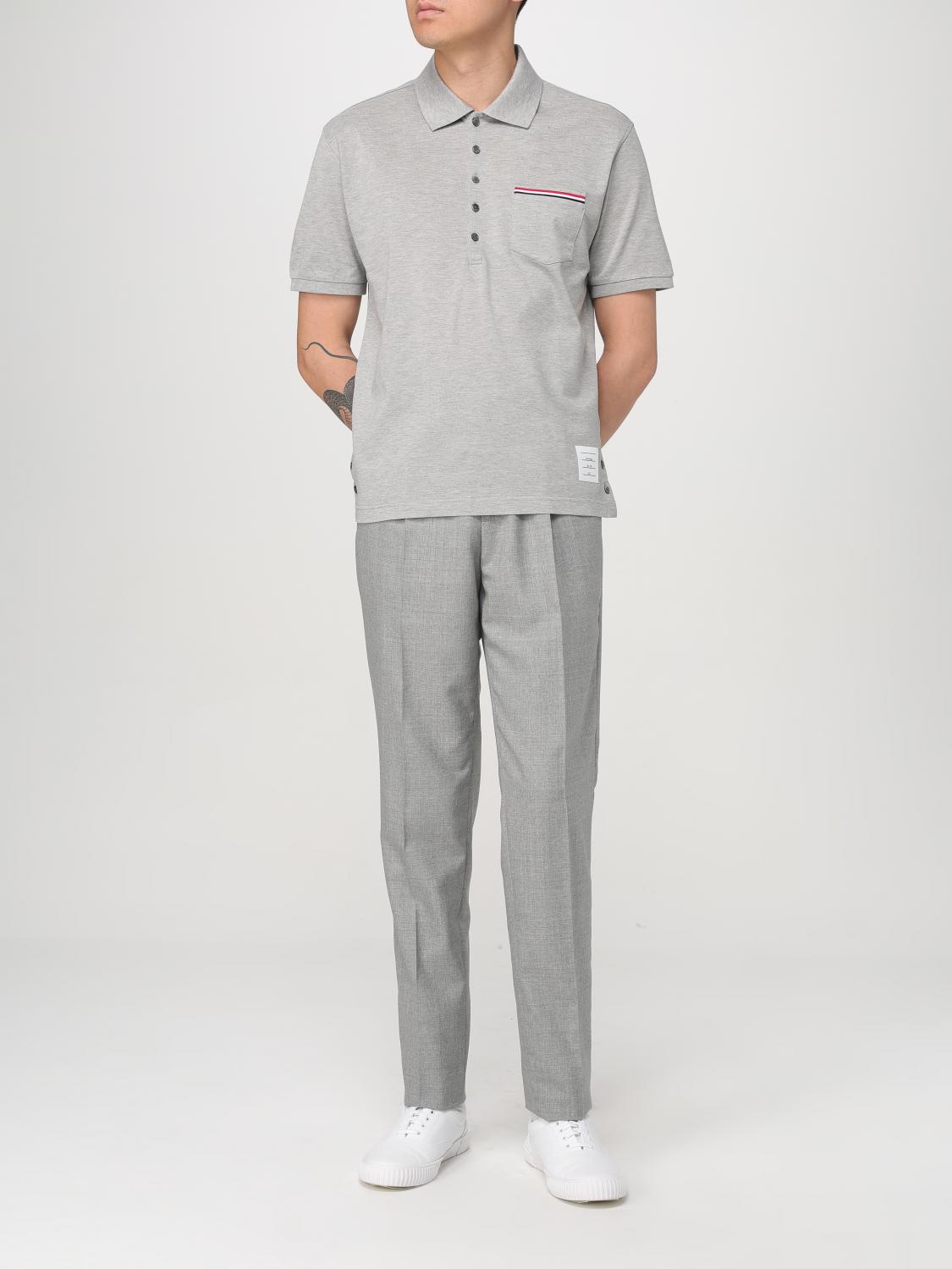 THOM BROWNE POLO SHIRT: Polo shirt men Thom Browne, Grey - Img 2