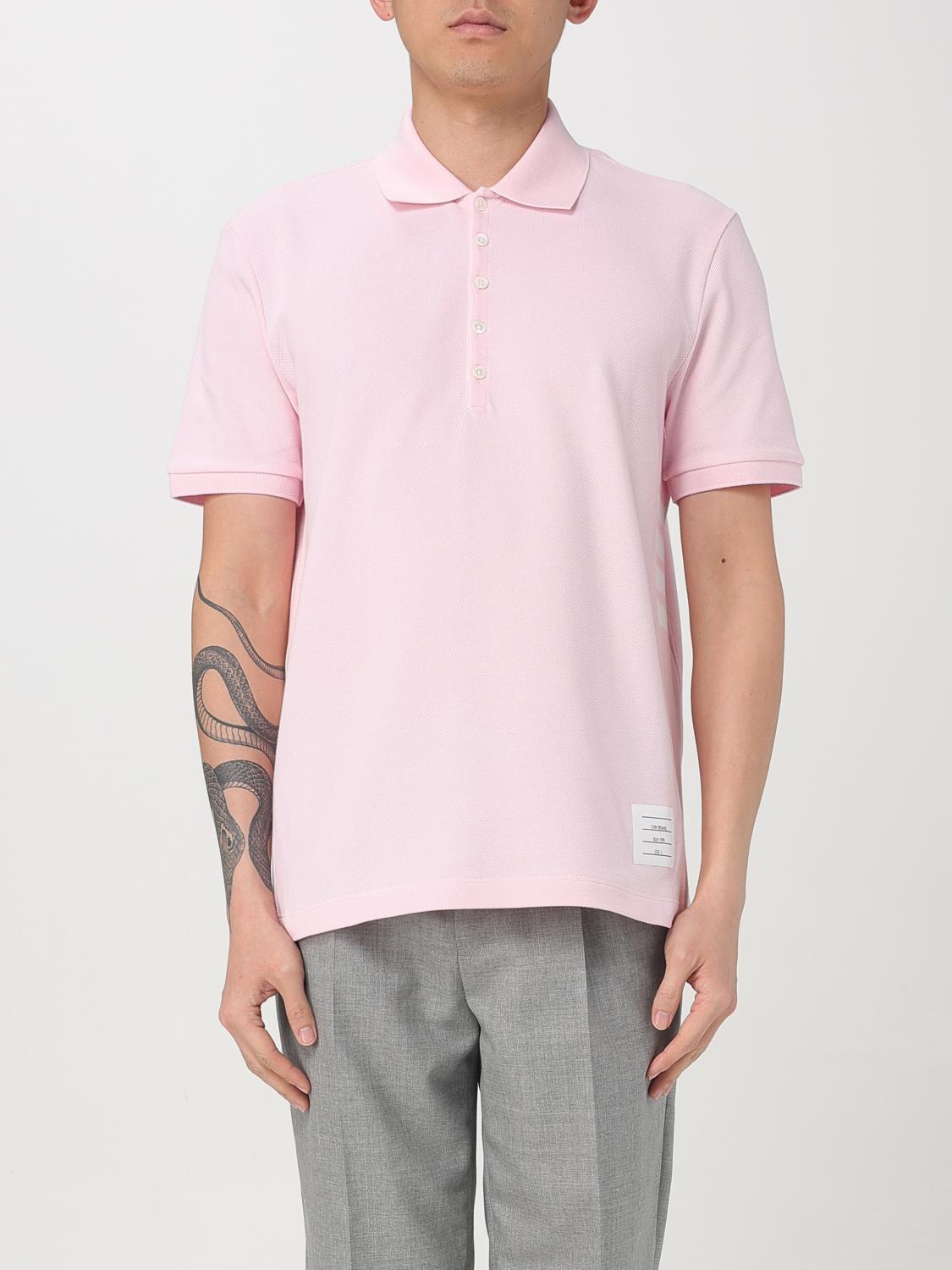 THOM BROWNE POLO SHIRT: Polo shirt men Thom Browne, Pink - Img 1