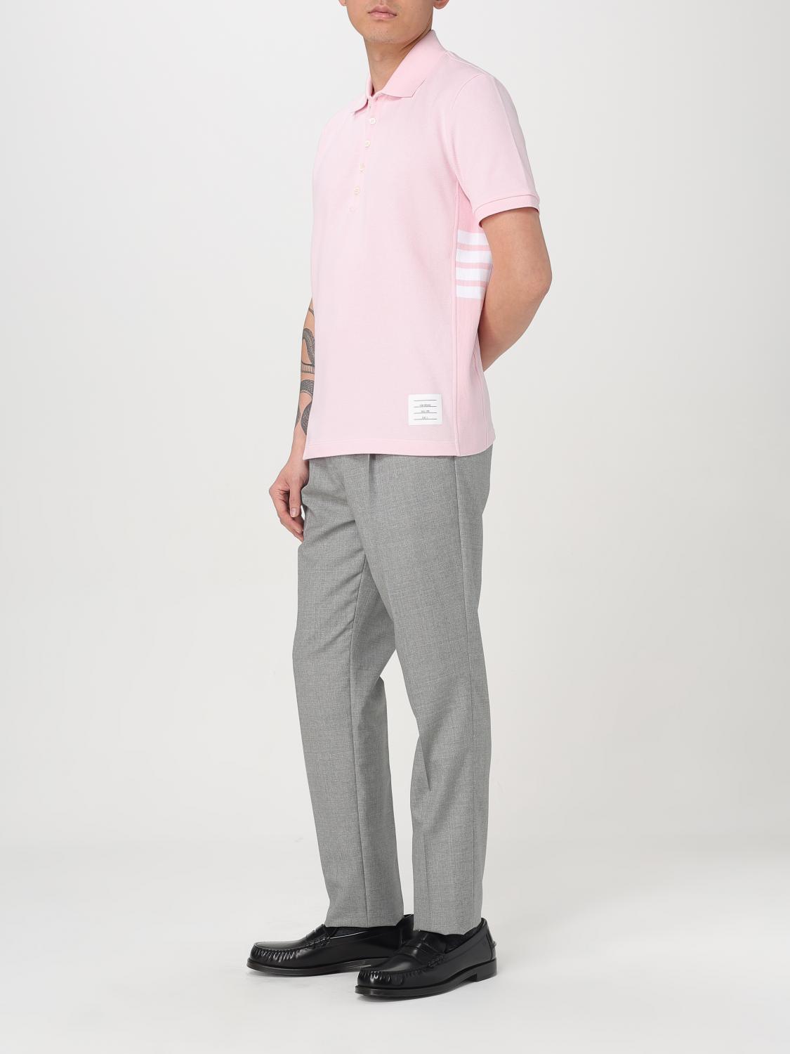 THOM BROWNE POLO SHIRT: Polo shirt men Thom Browne, Pink - Img 2