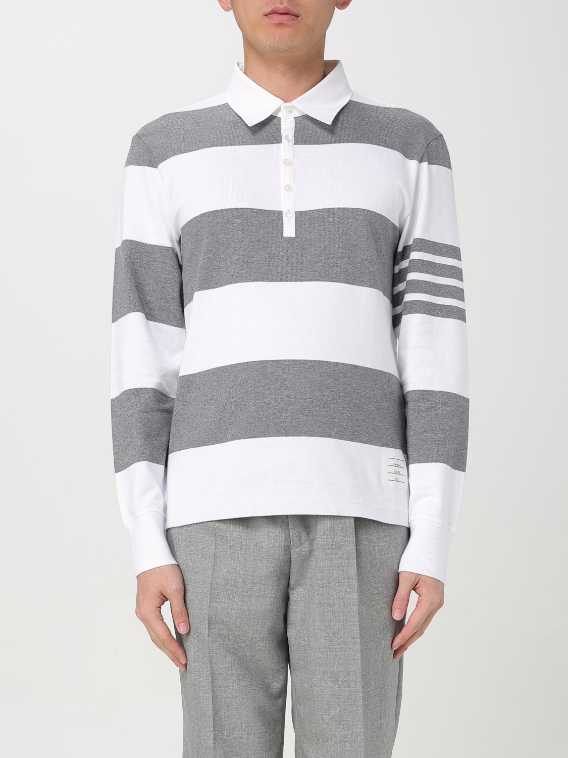 THOM BROWNE POLO SHIRT: Polo shirt men Thom Browne, Grey - Img 1