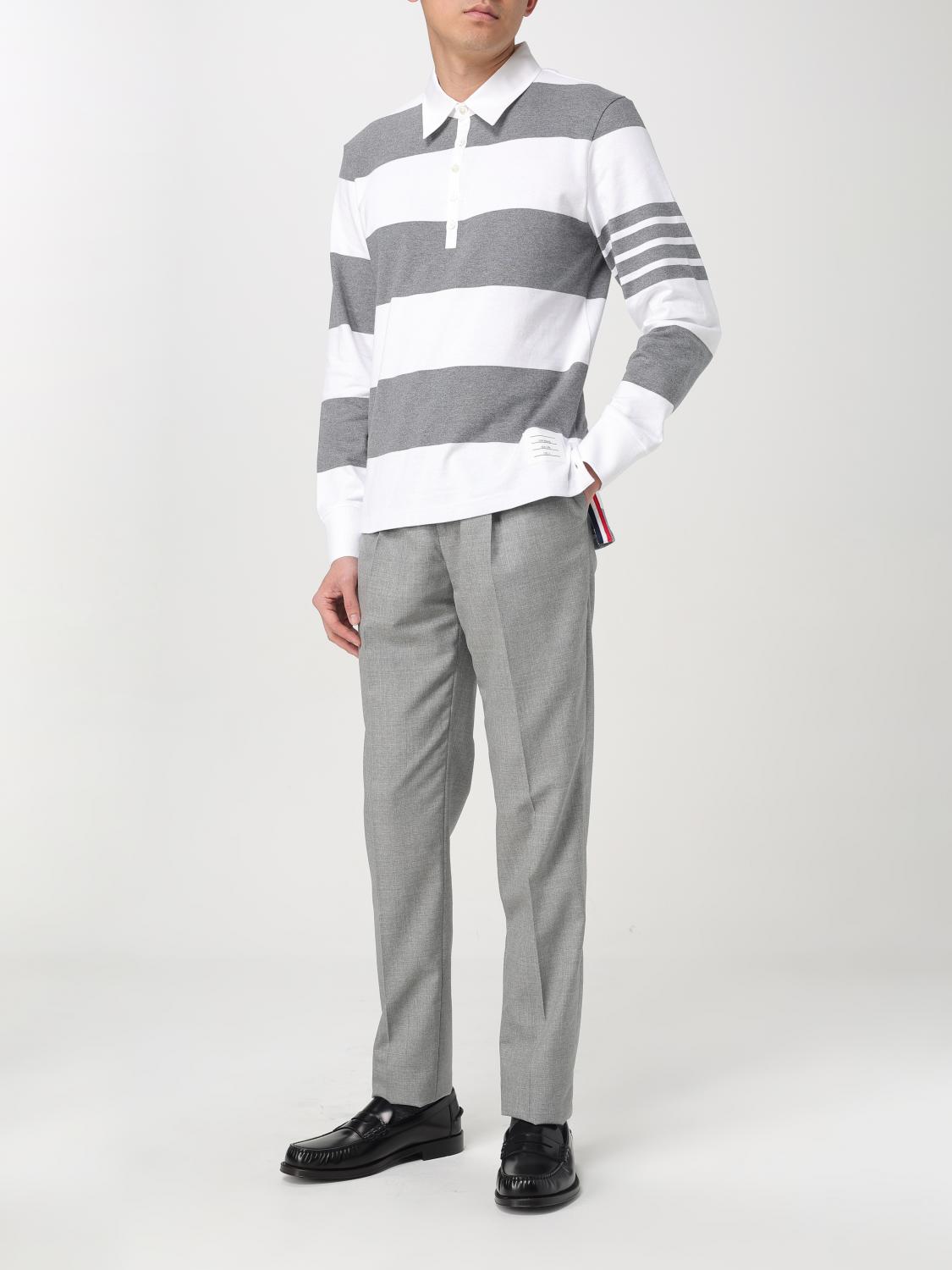 THOM BROWNE POLO SHIRT: Polo shirt men Thom Browne, Grey - Img 2