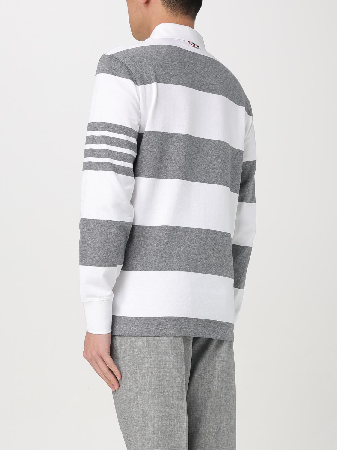 THOM BROWNE POLO SHIRT: Polo shirt men Thom Browne, Grey - Img 3