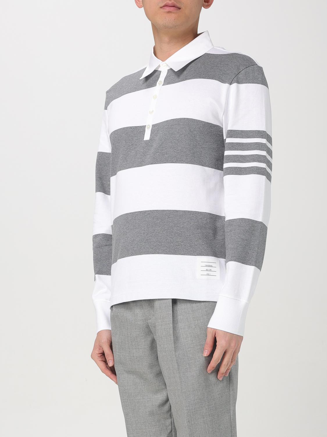 THOM BROWNE POLO SHIRT: Polo shirt men Thom Browne, Grey - Img 4