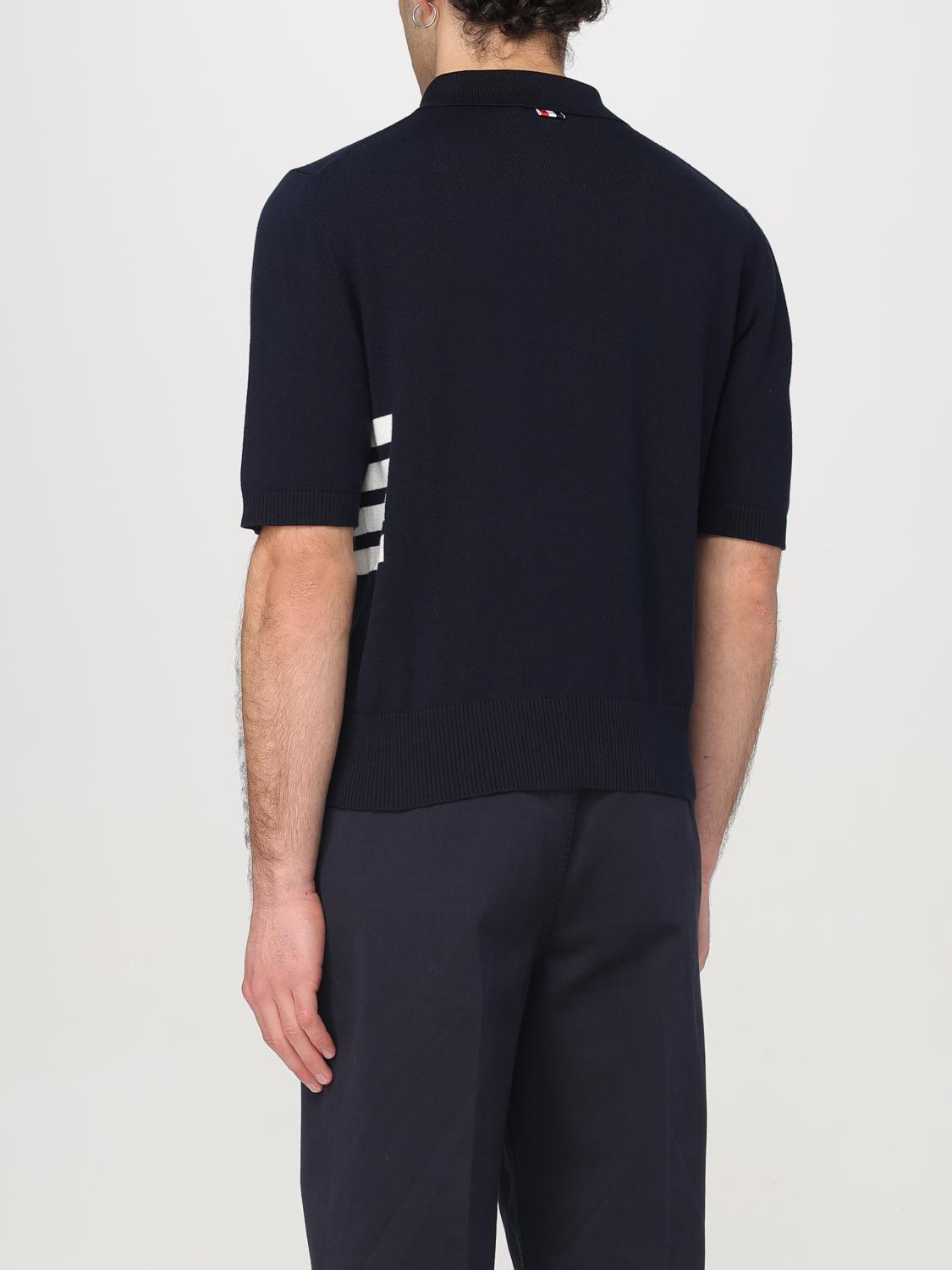 THOM BROWNE POLO SHIRT: Polo shirt men Thom Browne, Navy - Img 3