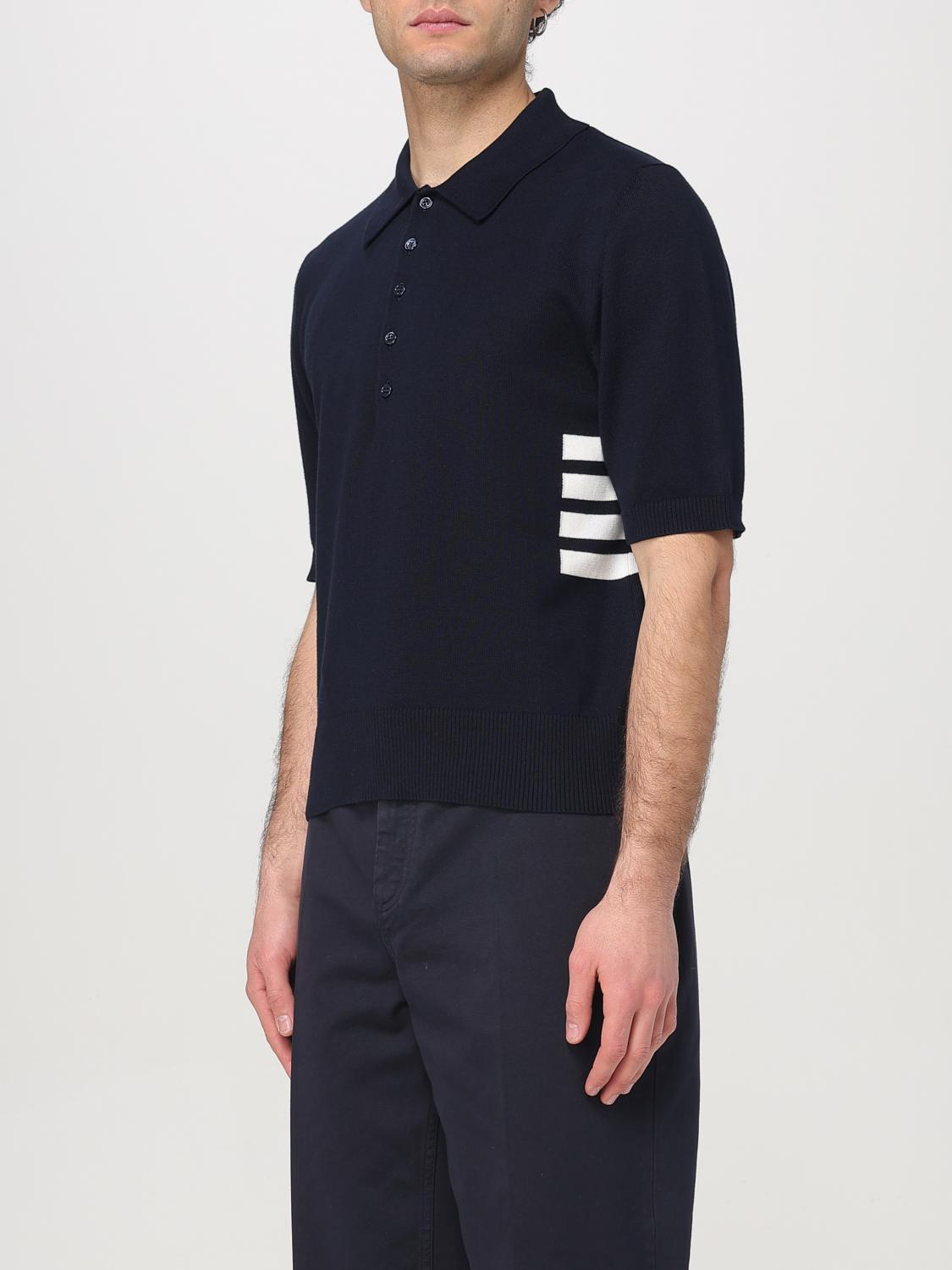 THOM BROWNE POLO SHIRT: Polo shirt men Thom Browne, Navy - Img 4