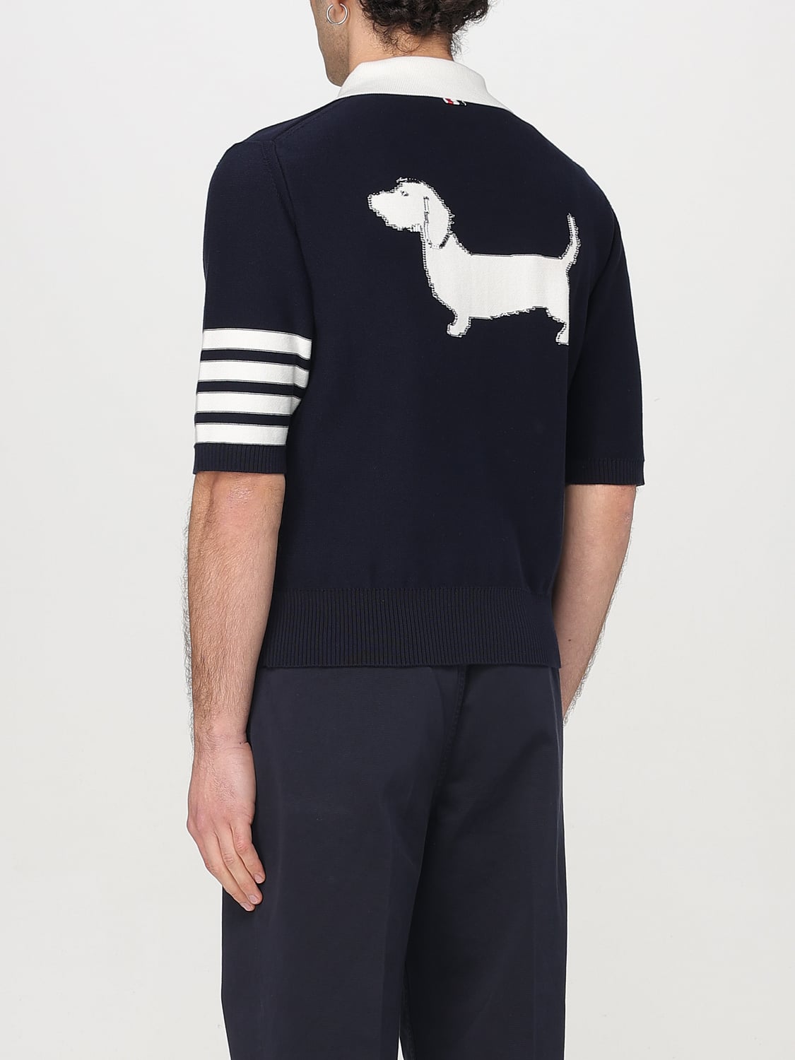 THOM BROWNE POLO: Polo homme Thom Browne, Bleu Marine - Img 3