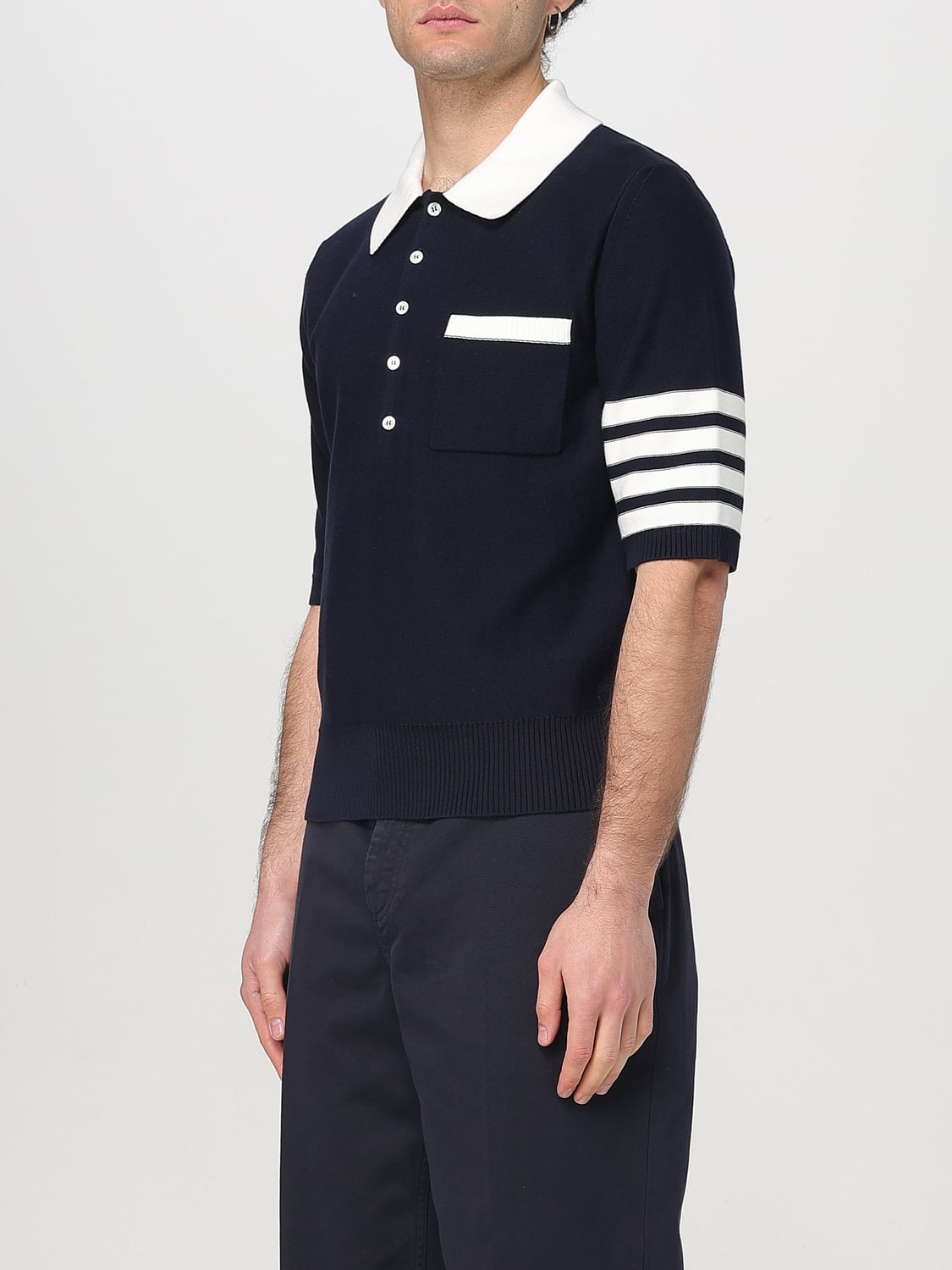 THOM BROWNE POLO: Polo homme Thom Browne, Bleu Marine - Img 4