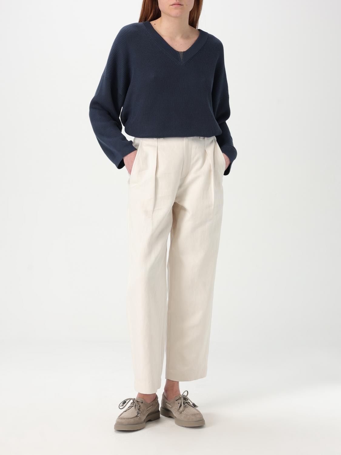 BRUNELLO CUCINELLI PULLOVER: Pullover damen Brunello Cucinelli, Blau - Img 2