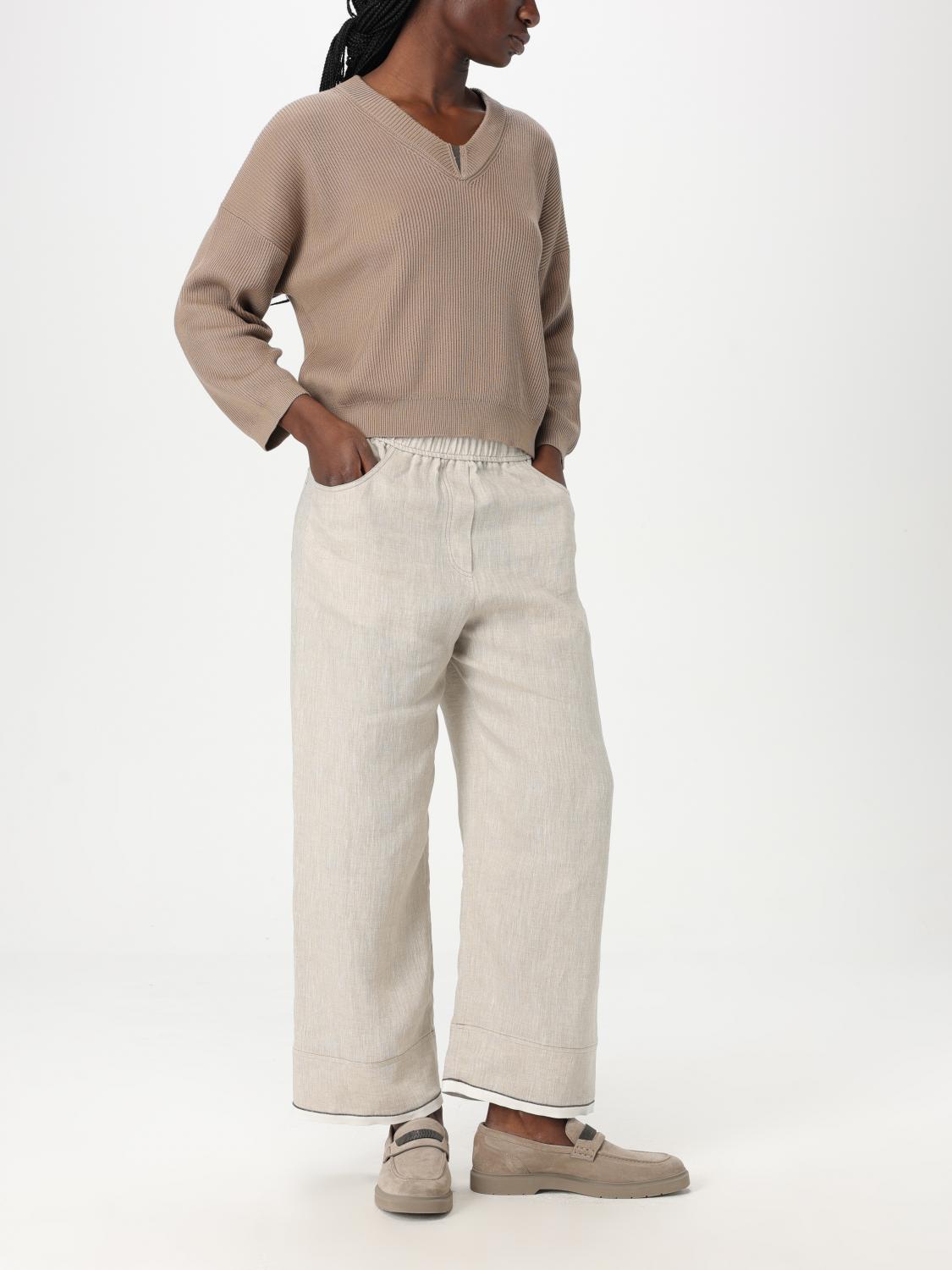 BRUNELLO CUCINELLI PULLOVER: Pullover damen Brunello Cucinelli, Braun - Img 2