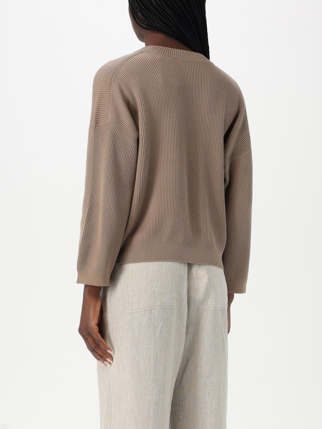 BRUNELLO CUCINELLI PULLOVER: Pullover damen Brunello Cucinelli, Braun - Img 3