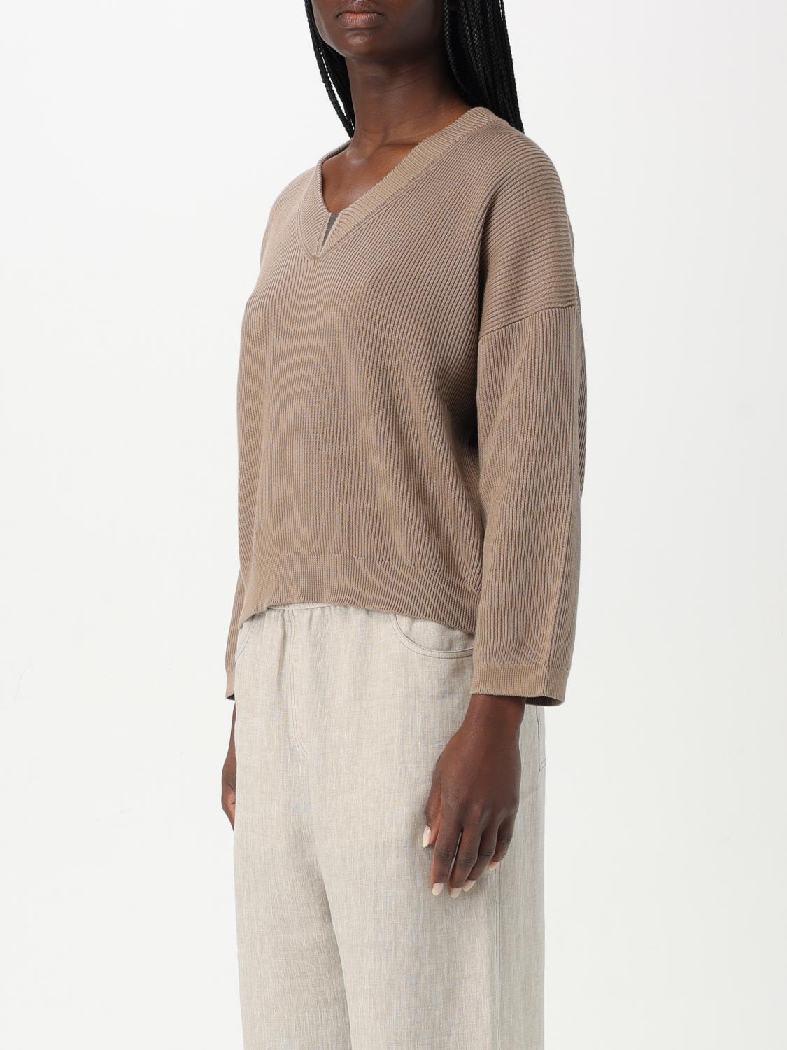 BRUNELLO CUCINELLI PULLOVER: Pullover damen Brunello Cucinelli, Braun - Img 4