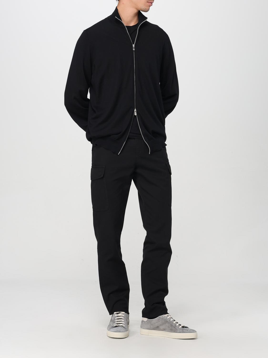 BRUNELLO CUCINELLI STRICKJACKE: Woll-Cardigan mit Reißverschluss Brunello Cucinelli, Schwarz - Img 2