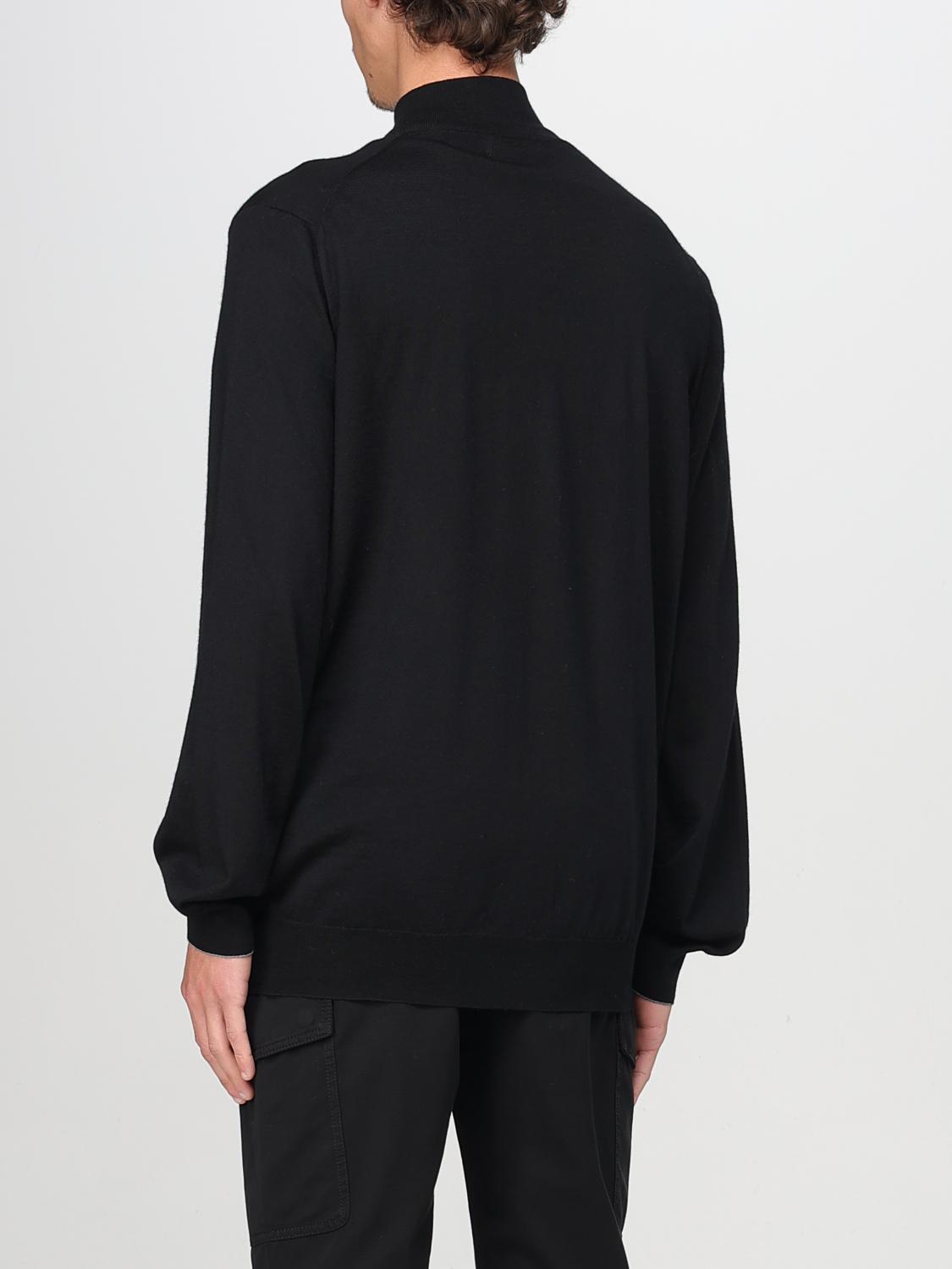 BRUNELLO CUCINELLI STRICKJACKE: Woll-Cardigan mit Reißverschluss Brunello Cucinelli, Schwarz - Img 3