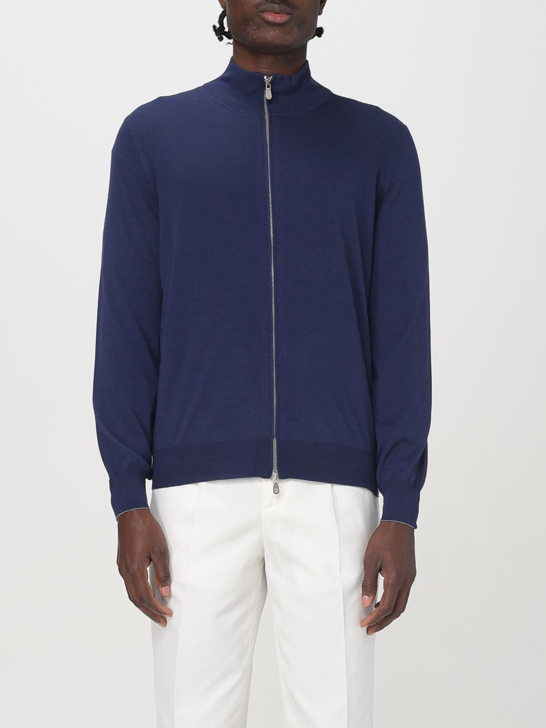 BRUNELLO CUCINELLI SWEATER: Sweater men Brunello Cucinelli, Blue - Img 1