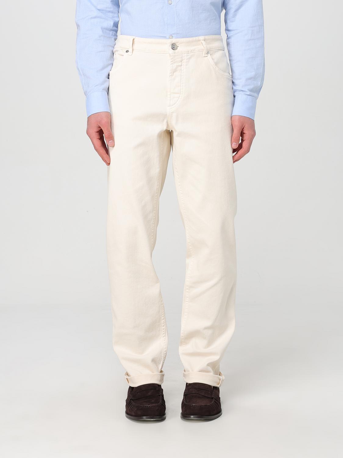 BRUNELLO CUCINELLI 청바지: Brunello Cucinelli 코튼 데님 진, 베이지 - Img 1