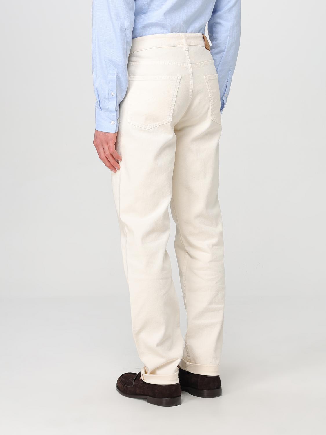 BRUNELLO CUCINELLI 청바지: Brunello Cucinelli 코튼 데님 진, 베이지 - Img 3
