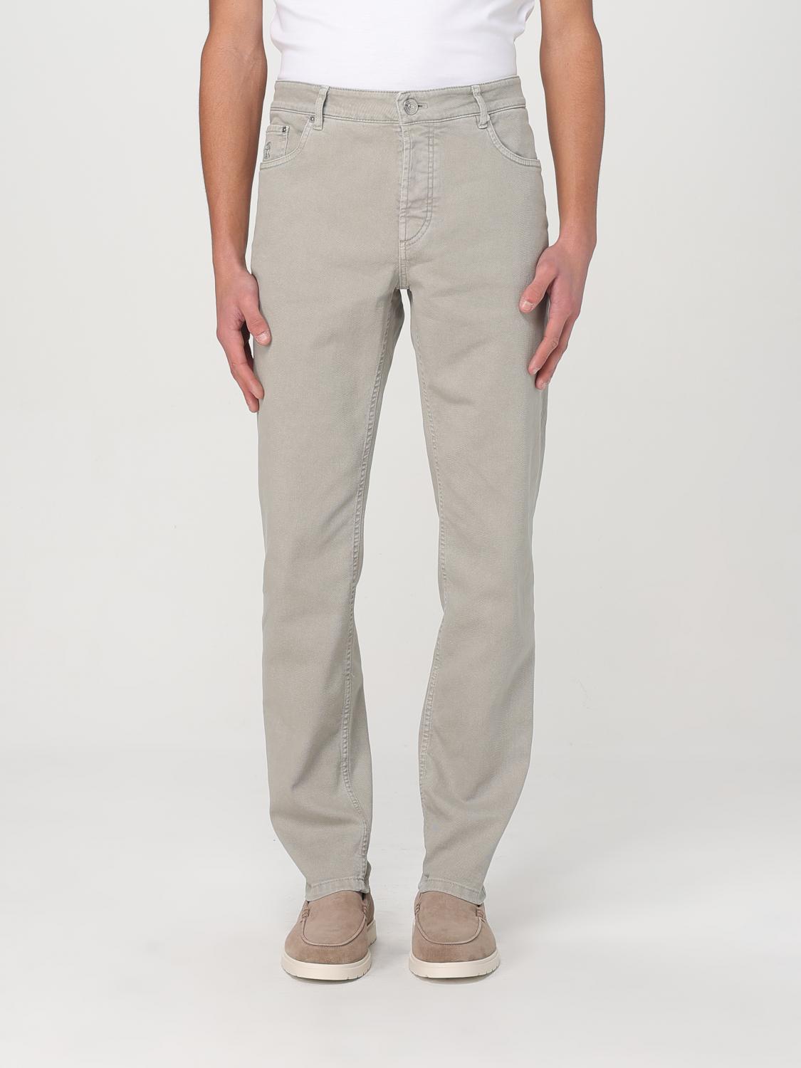 BRUNELLO CUCINELLI PANTS: Pants men Brunello Cucinelli, Ice - Img 1