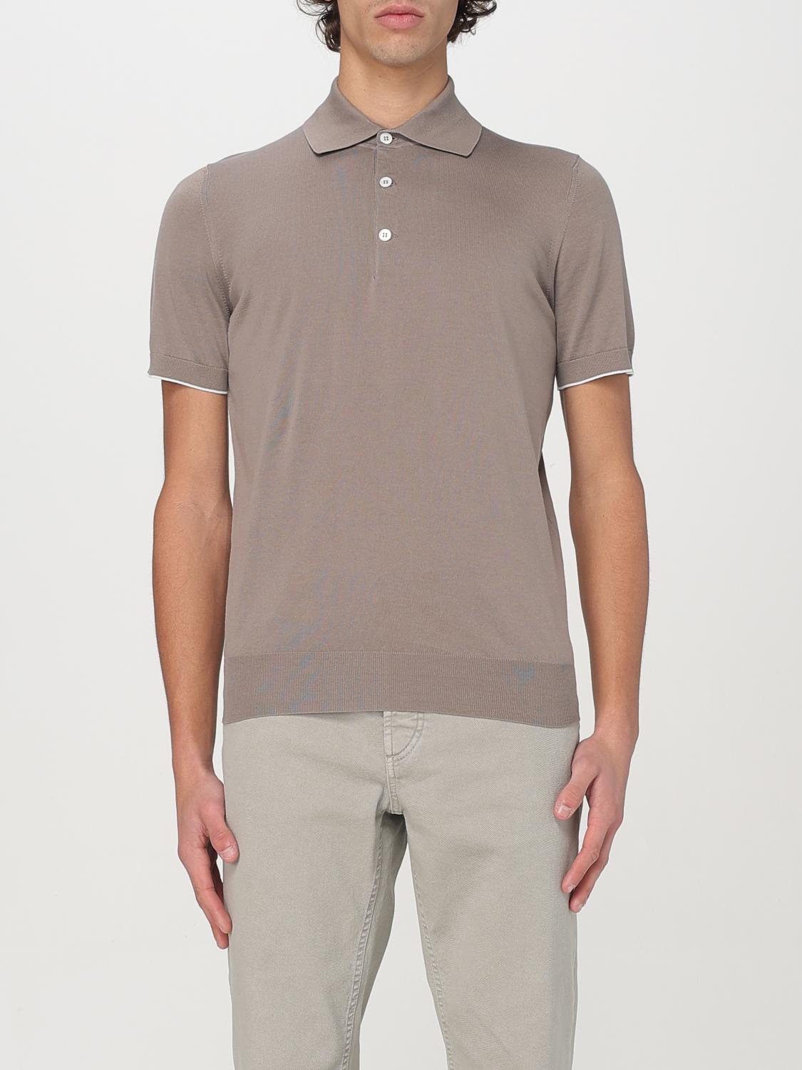 BRUNELLO CUCINELLI POLO SHIRT: Polo shirt men Brunello Cucinelli, Grey - Img 1