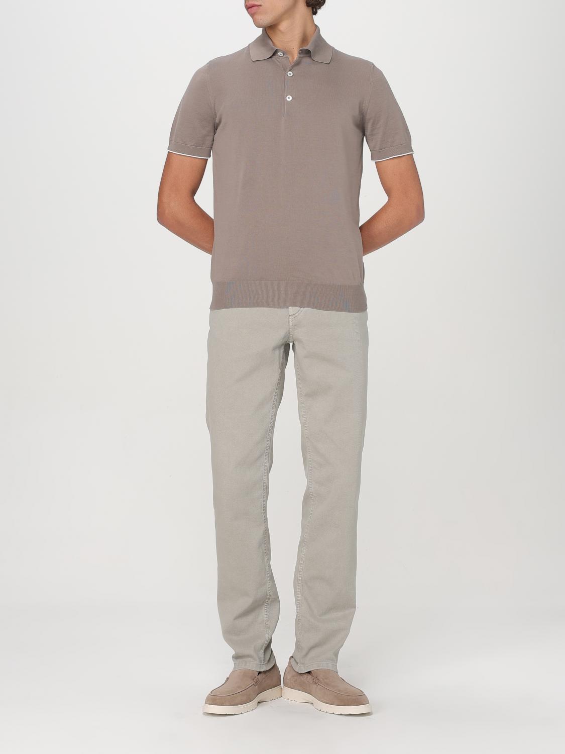 BRUNELLO CUCINELLI POLO SHIRT: Polo shirt men Brunello Cucinelli, Grey - Img 2