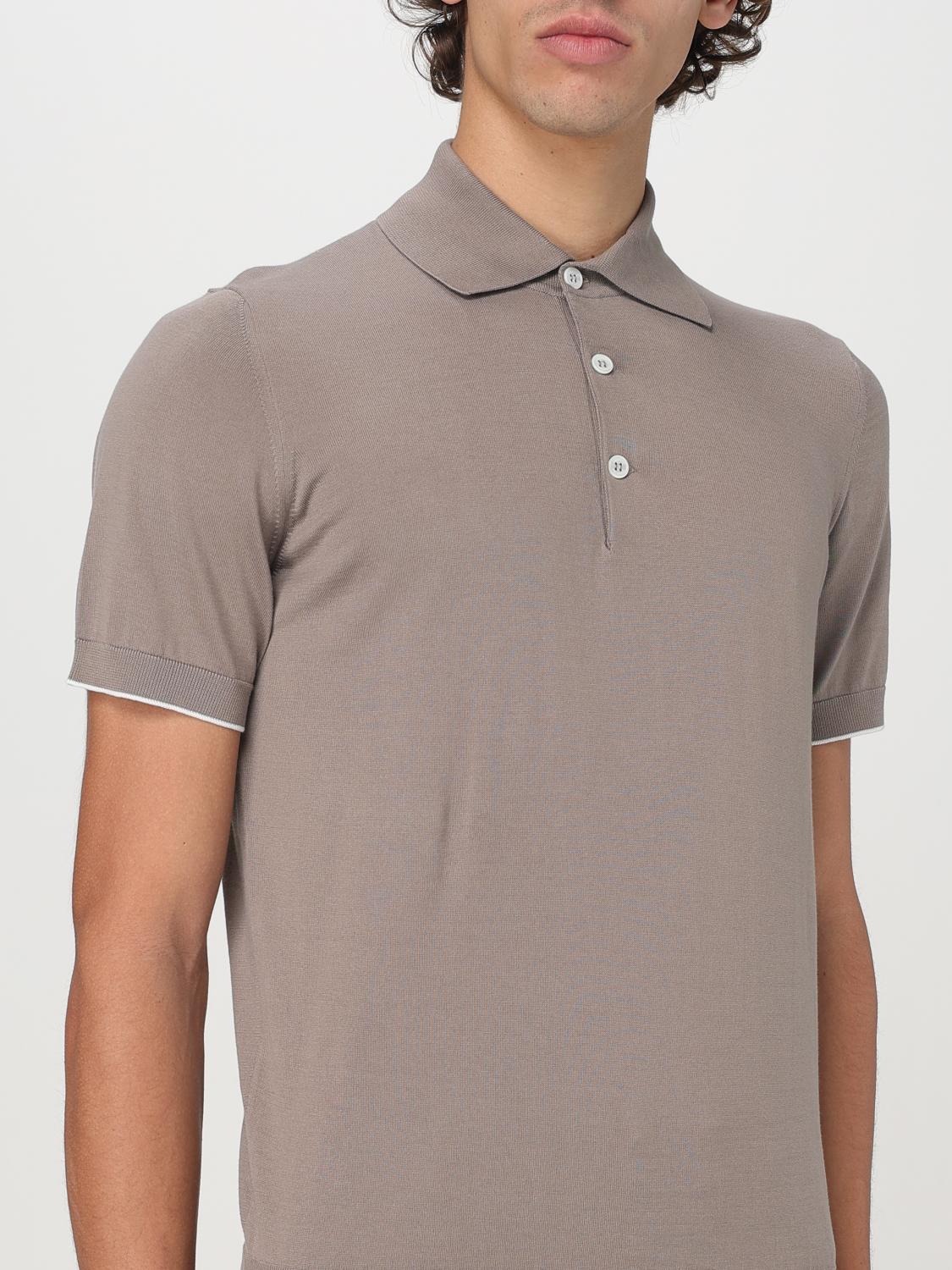 BRUNELLO CUCINELLI POLO SHIRT: Polo shirt men Brunello Cucinelli, Grey - Img 5