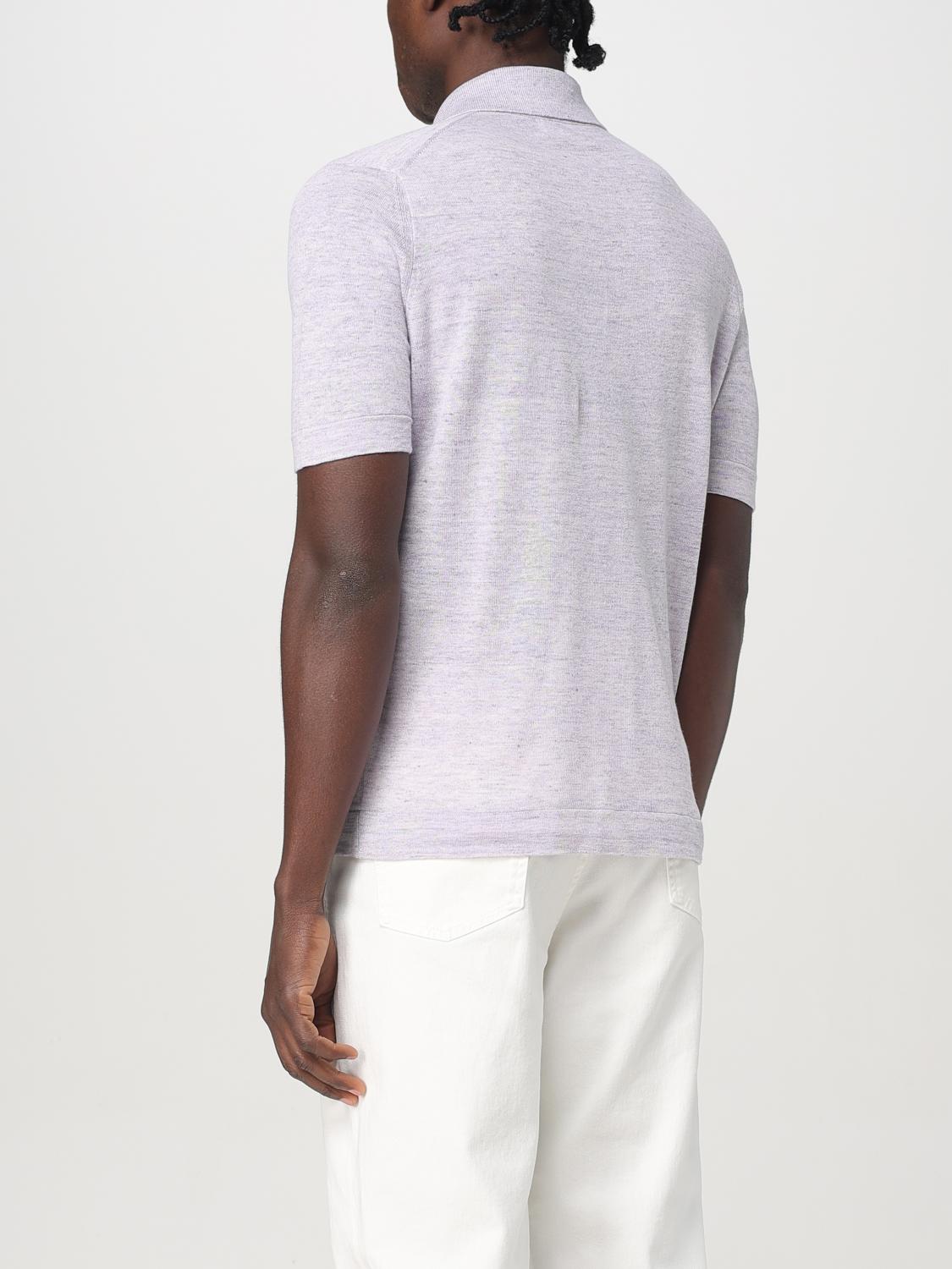 BRUNELLO CUCINELLI POLO SHIRT: Polo shirt men Brunello Cucinelli, Lilac - Img 3