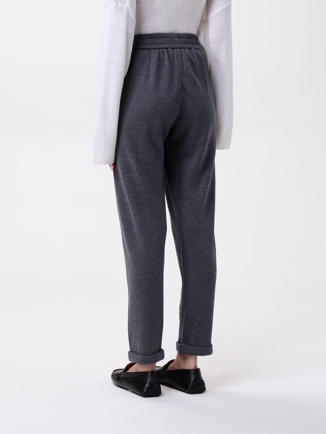 BRUNELLO CUCINELLI PANTALON: Pantalon femme Brunello Cucinelli, Gris - Img 3